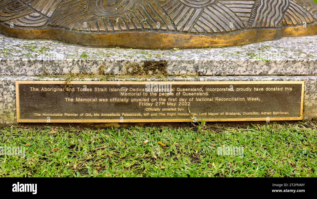 Informazioni sulle diverse guerre in Anzac Square nel CBD, Brisbane, Queensland, Australia Foto Stock