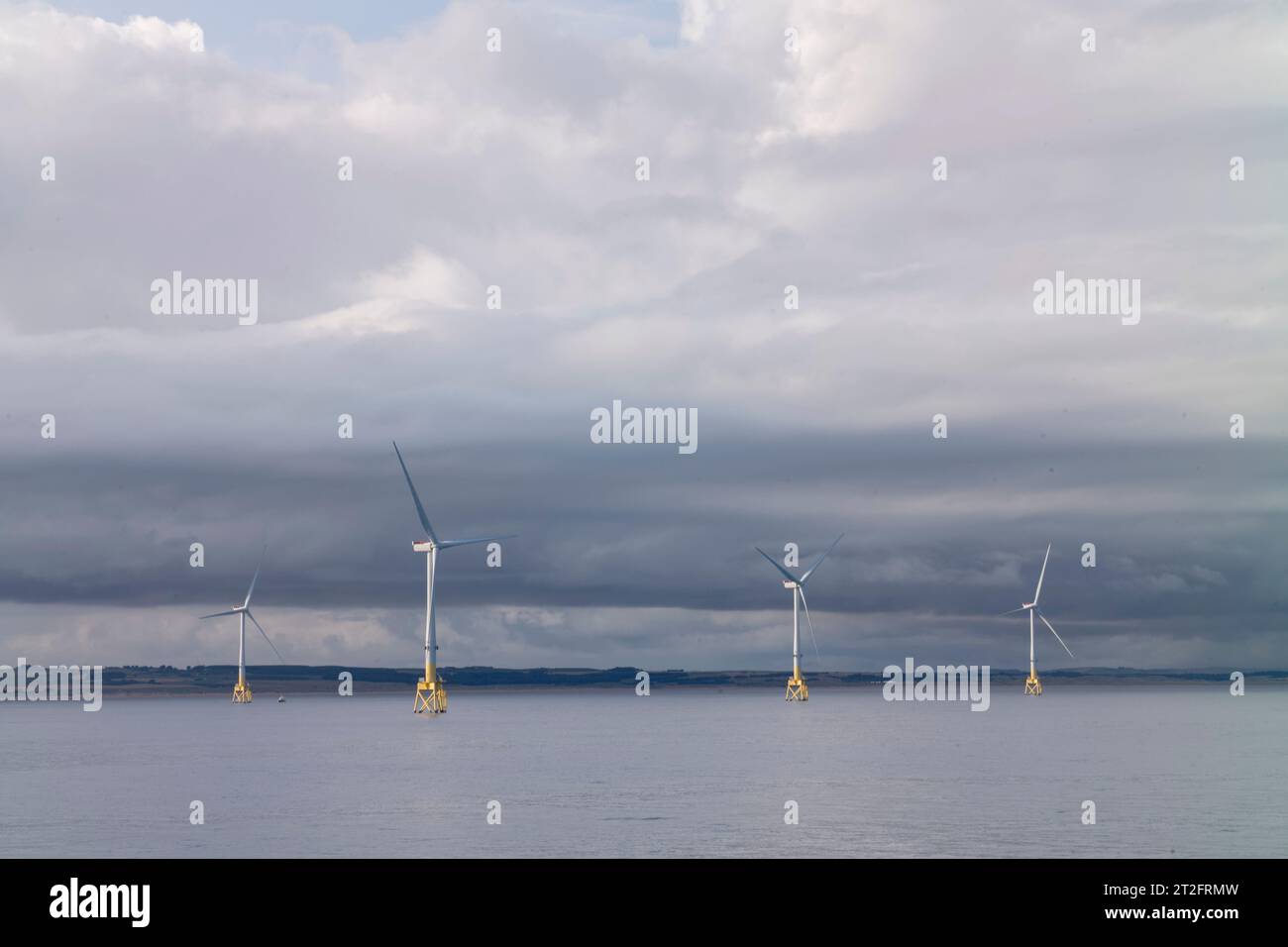 Turbine eoliche offshore, Aberdeen, Scozia Foto Stock