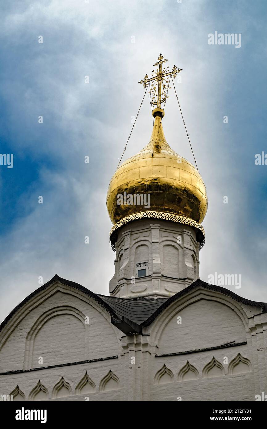 Cupole del Tempio Vvedenskii. Trinity Lavra di St. Sergius Foto Stock