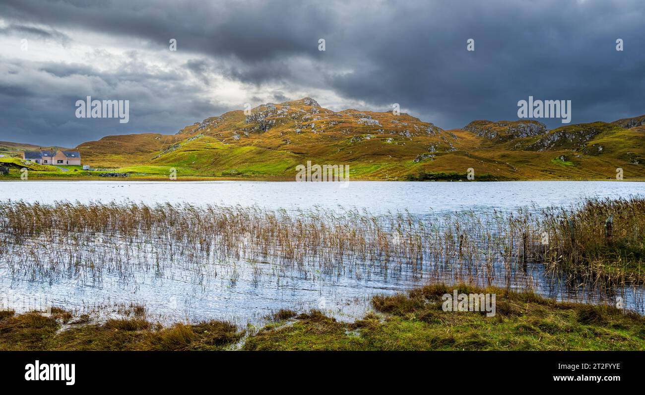 Loch Dailbeag, Isola di Lewis, Ebridi esterne, Scozia Foto Stock