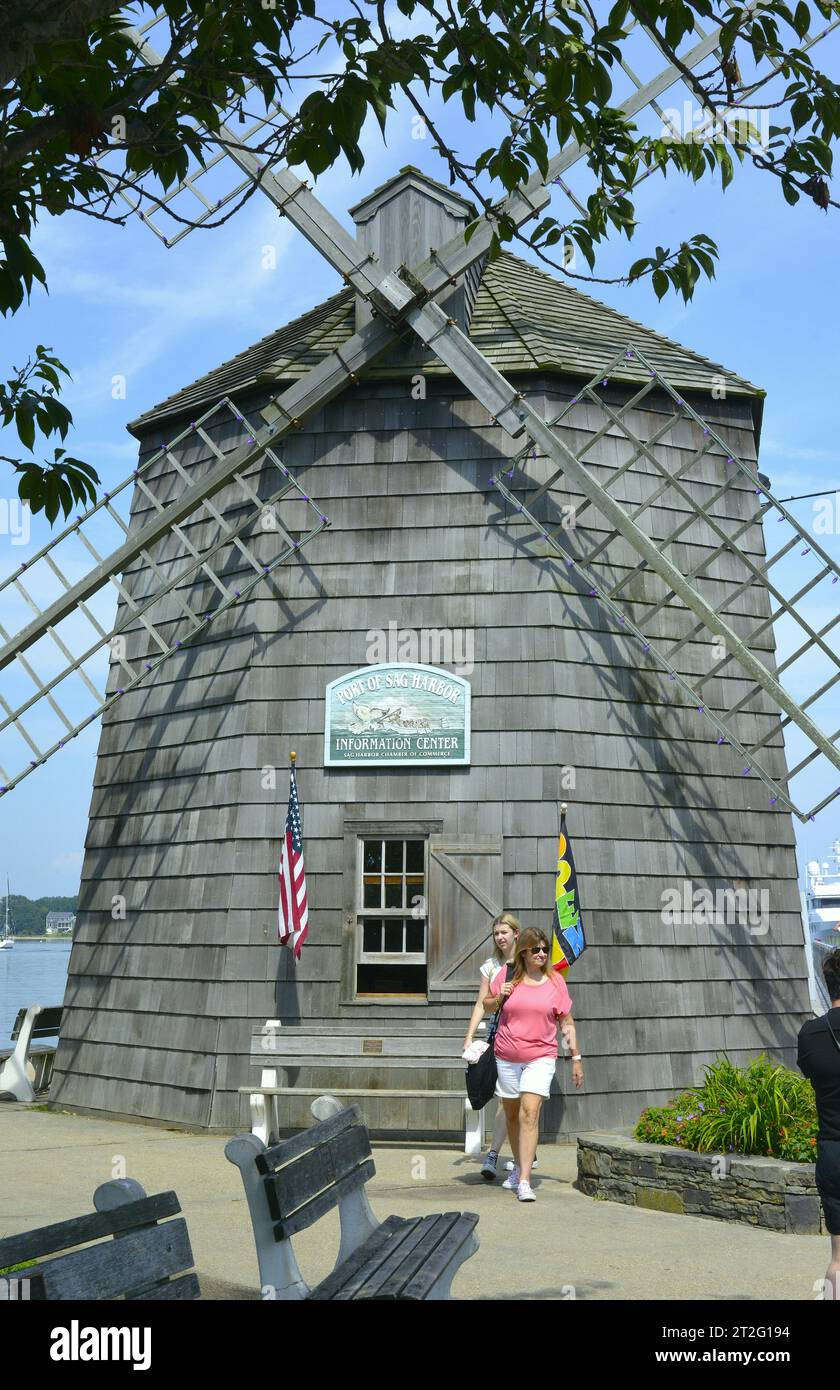 Beebe Windmill Model, Sag Harbor, The Hamptons, Long Island, New York State, Stati Uniti d'America, Nord America, Stati Uniti Foto Stock