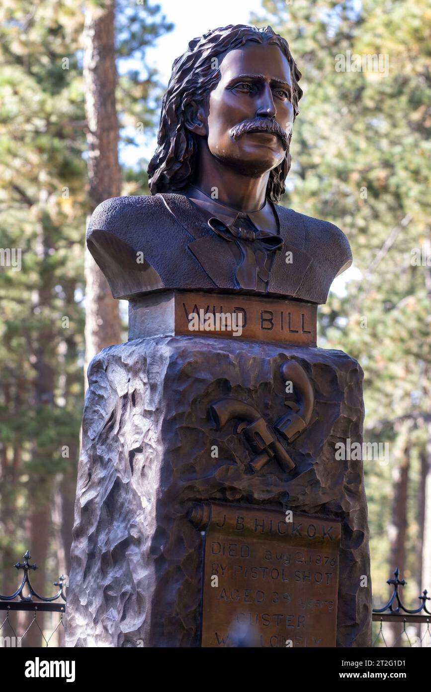 Deadwood, South Dakota, è un'antica città mineraria situata sulle colline. Black Hills Gold Rush Foto Stock