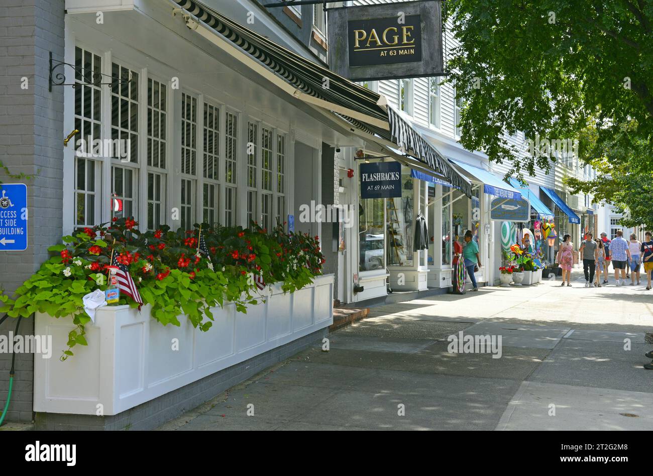 Strade e viali di Sag Harbor, The Hamptons, Long Island, New York State, Stati Uniti d'America, Nord America, USA Foto Stock