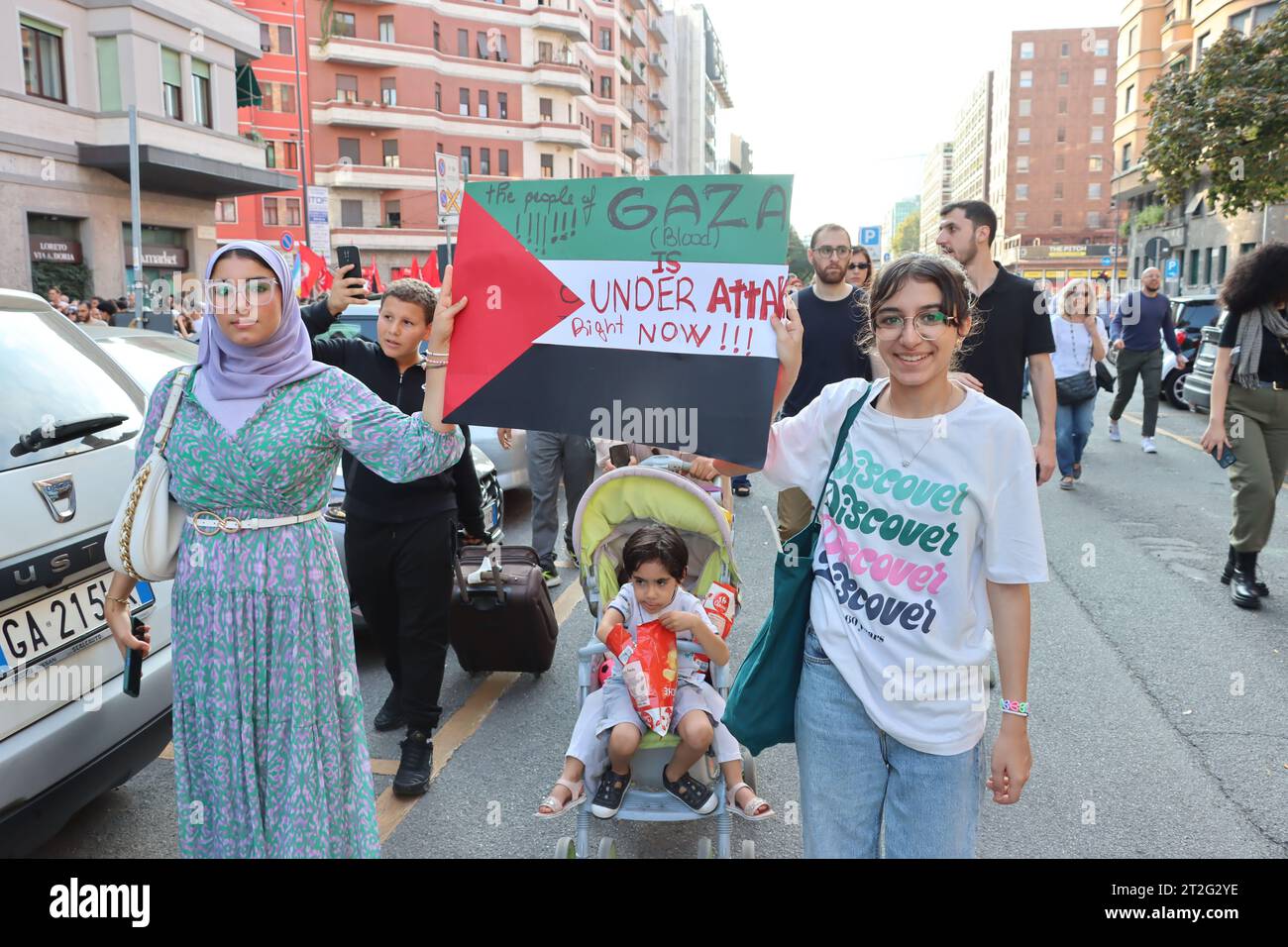 Palestina libera a Milano Foto Stock