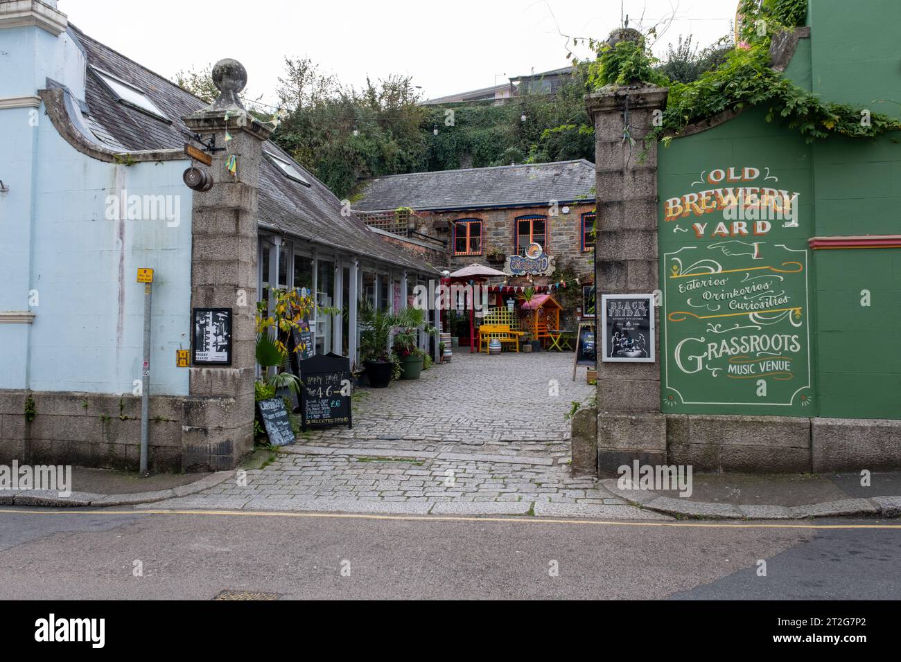 Old Brewery Yard, Falmouth, Regno Unito Foto Stock