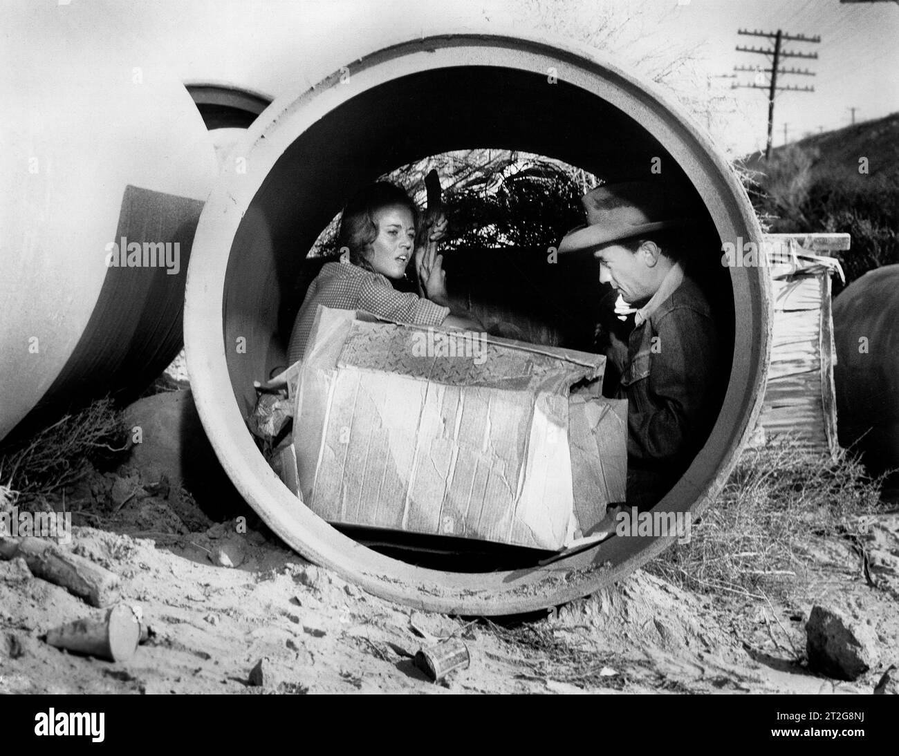 Jane fonda, Laurence Harvey, sul set del film "Walk on the Wild Side", Columbia Pictures, 1962 Foto Stock