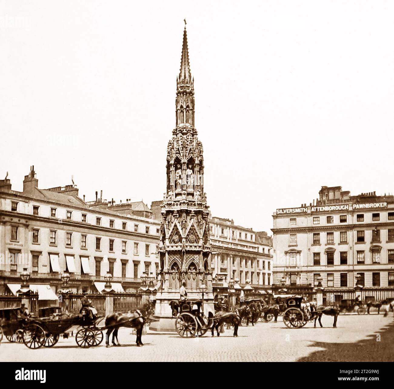 Eleanor Cross, Charing Cross, Londra, periodo vittoriano Foto Stock