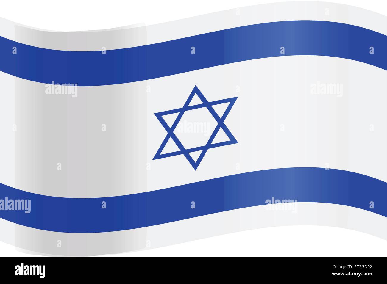 Illustrazione vettoriale della bandiera di Israele Illustrazione Vettoriale