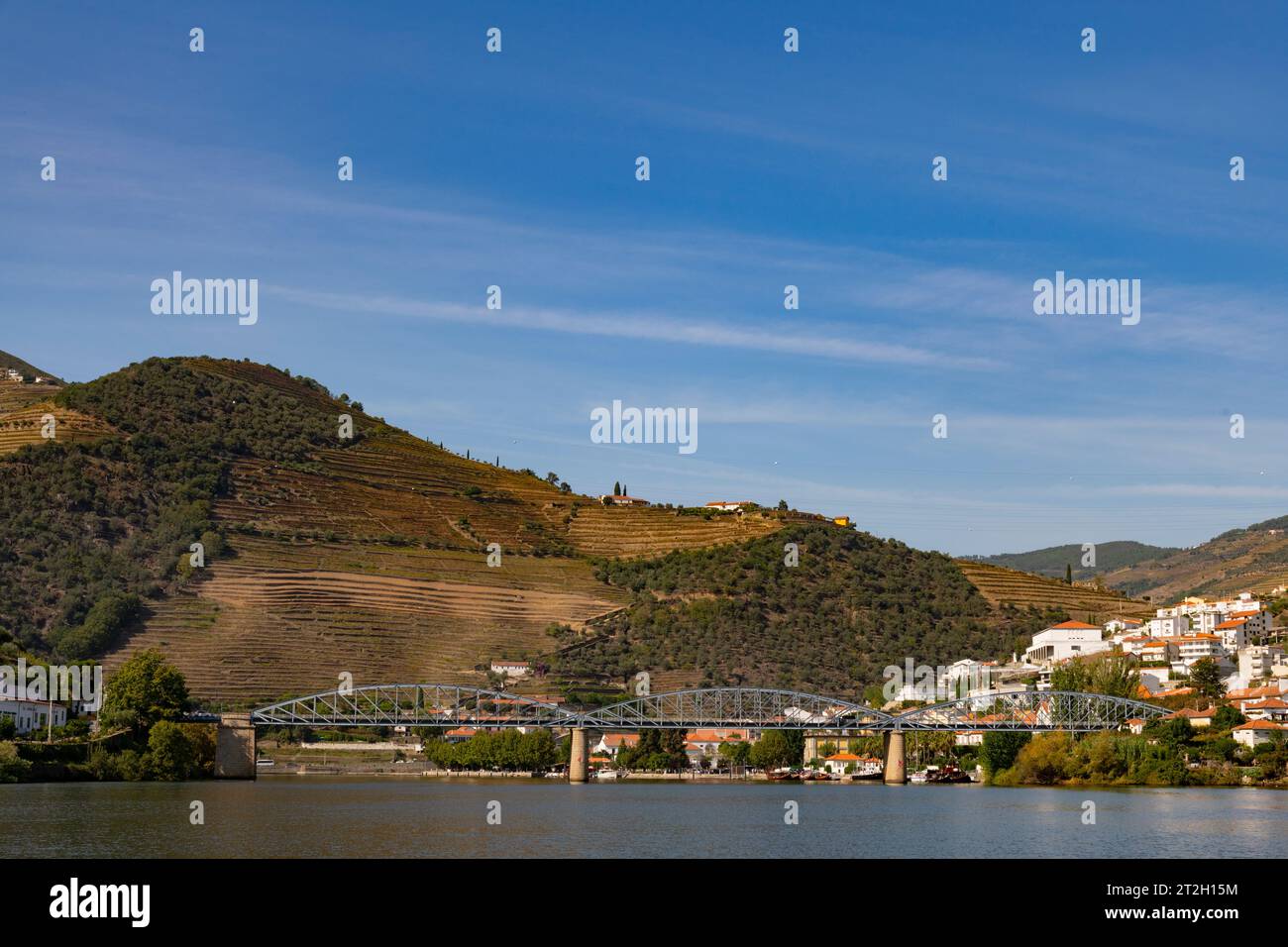 Sul fiume Douro a Pinhao, Valle del Douro, Portogallo Foto Stock