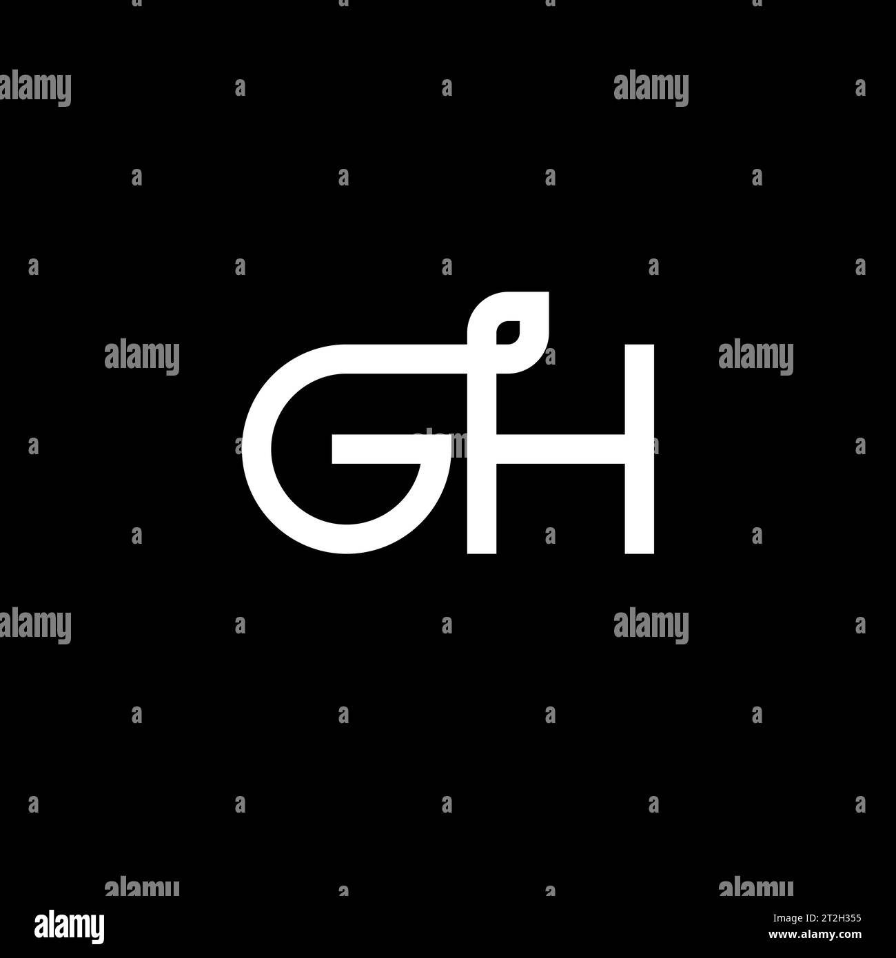 Logo GH, monogramma GH, logo GH iniziale, logo Letter GH, icona, vettore Illustrazione Vettoriale