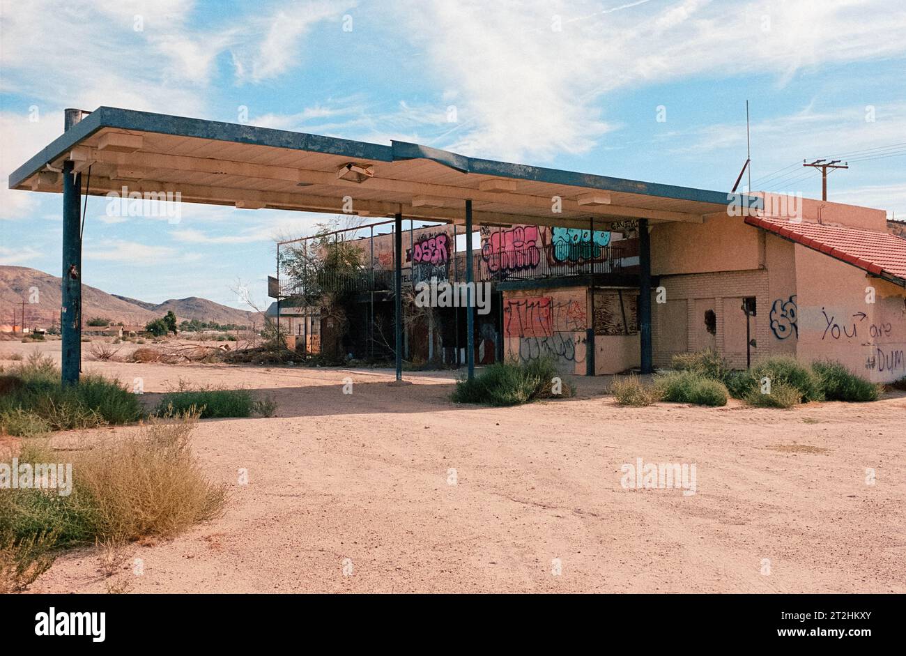 Barstow, California, hub ferroviario e iconica Route 66. Foto Stock