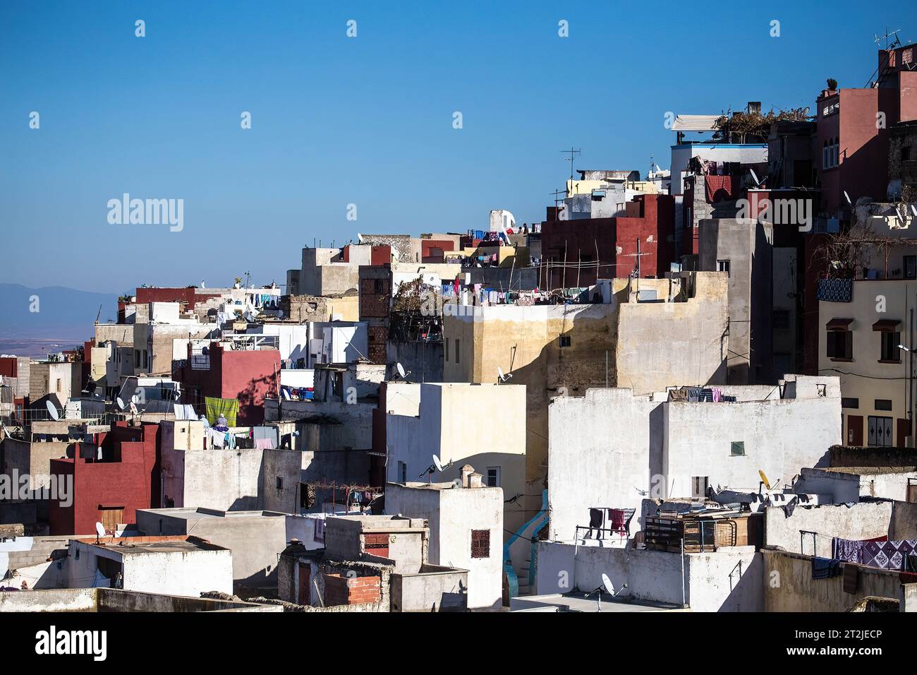 Hills Side Town Foto Stock