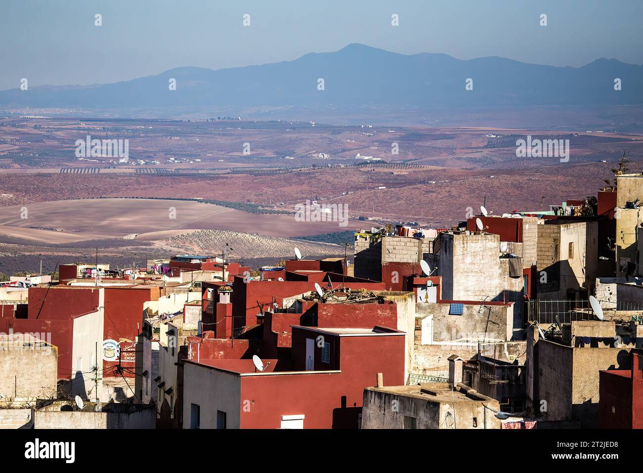 Hills Side Town Foto Stock