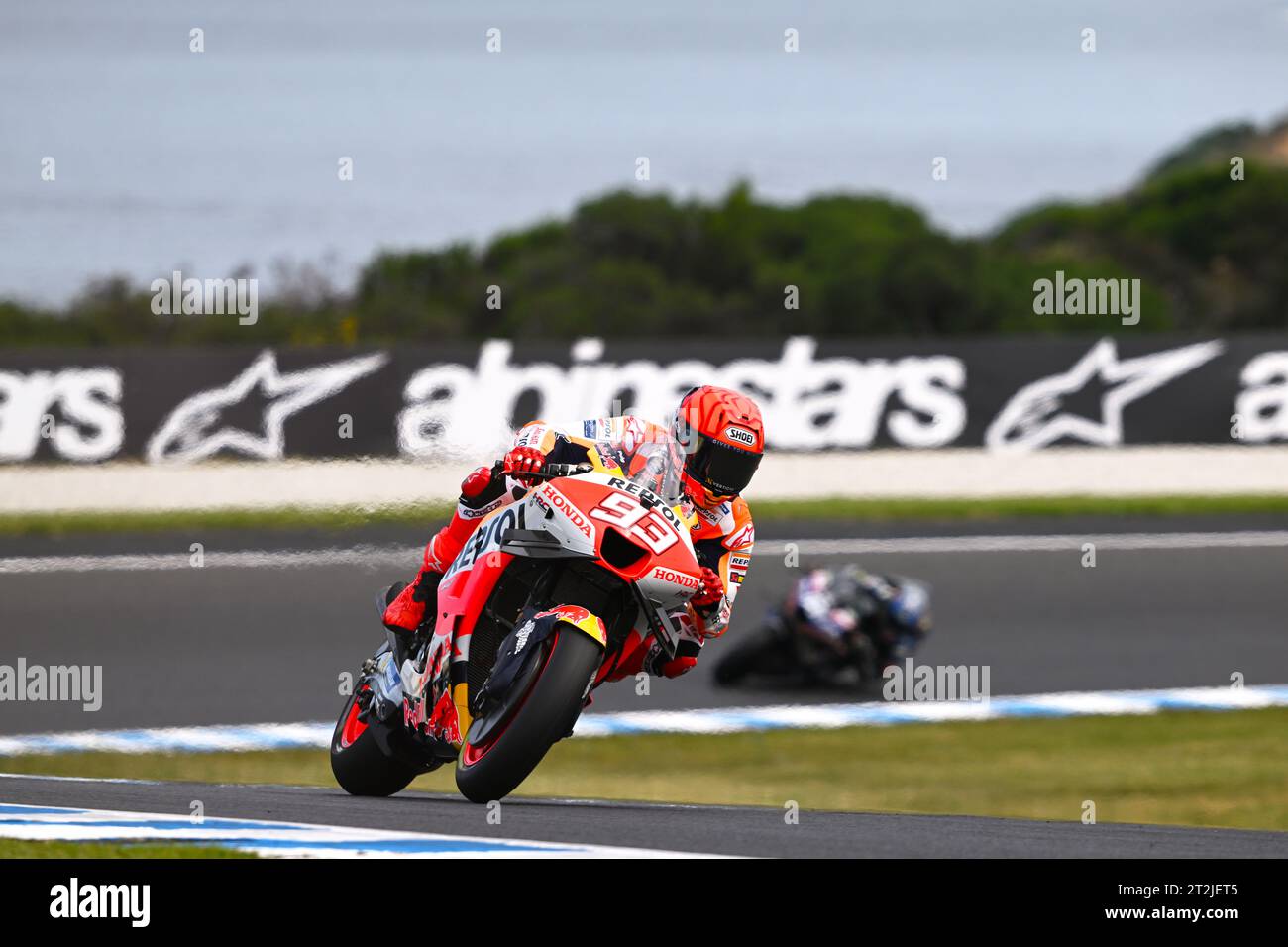 MELBOURNE, AUSTRALIA. 20 ottobre 2023. Guru di Gryfyn Gran Premio motociclistico australiano d'Australia. Lo spagnolo Marc Marquez, il team Repsol Honda durante la prova 2 di MotoGP in Australia. Foto: Karl Phillipson/Alamy Live News Foto Stock