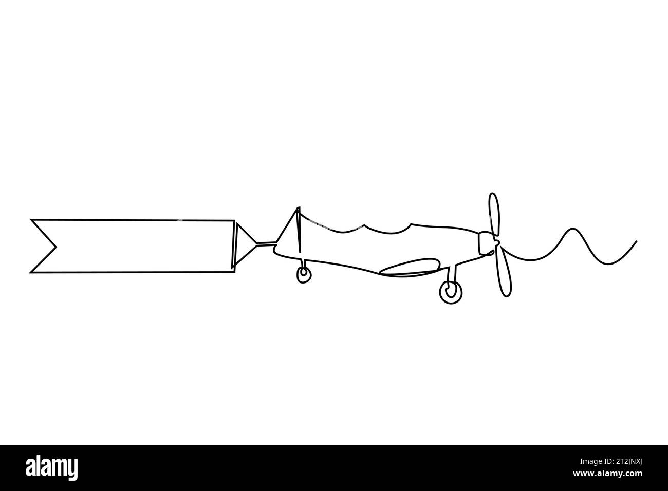 grafica a nastro con poster di annuncio aereo retrò Illustrazione Vettoriale
