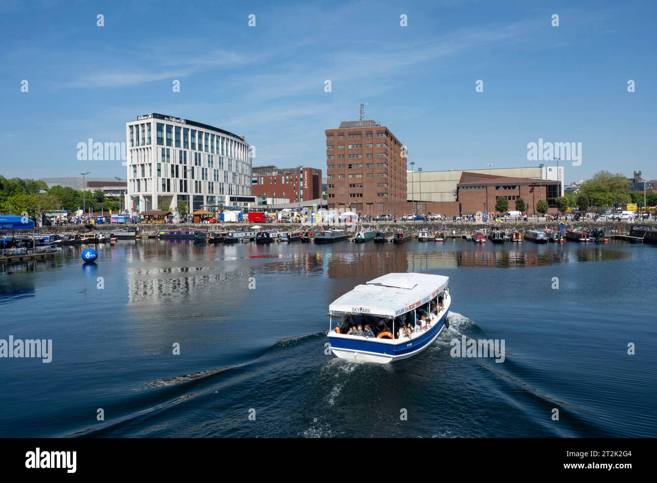 Tourist Boat in Salthouse Dock, Liverpool, maggio 2023 Foto Stock