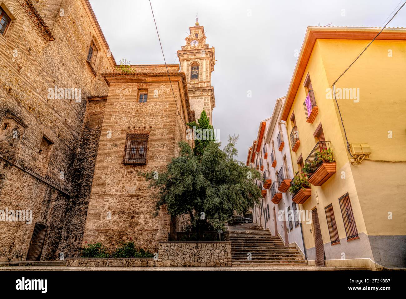 Oliva Spain storica città vecchia, Comunità Valenciana, a sud di Gandia Foto Stock