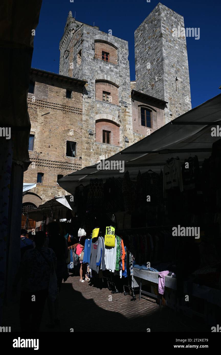 San Gimignano, Toscana, Italia Foto Stock