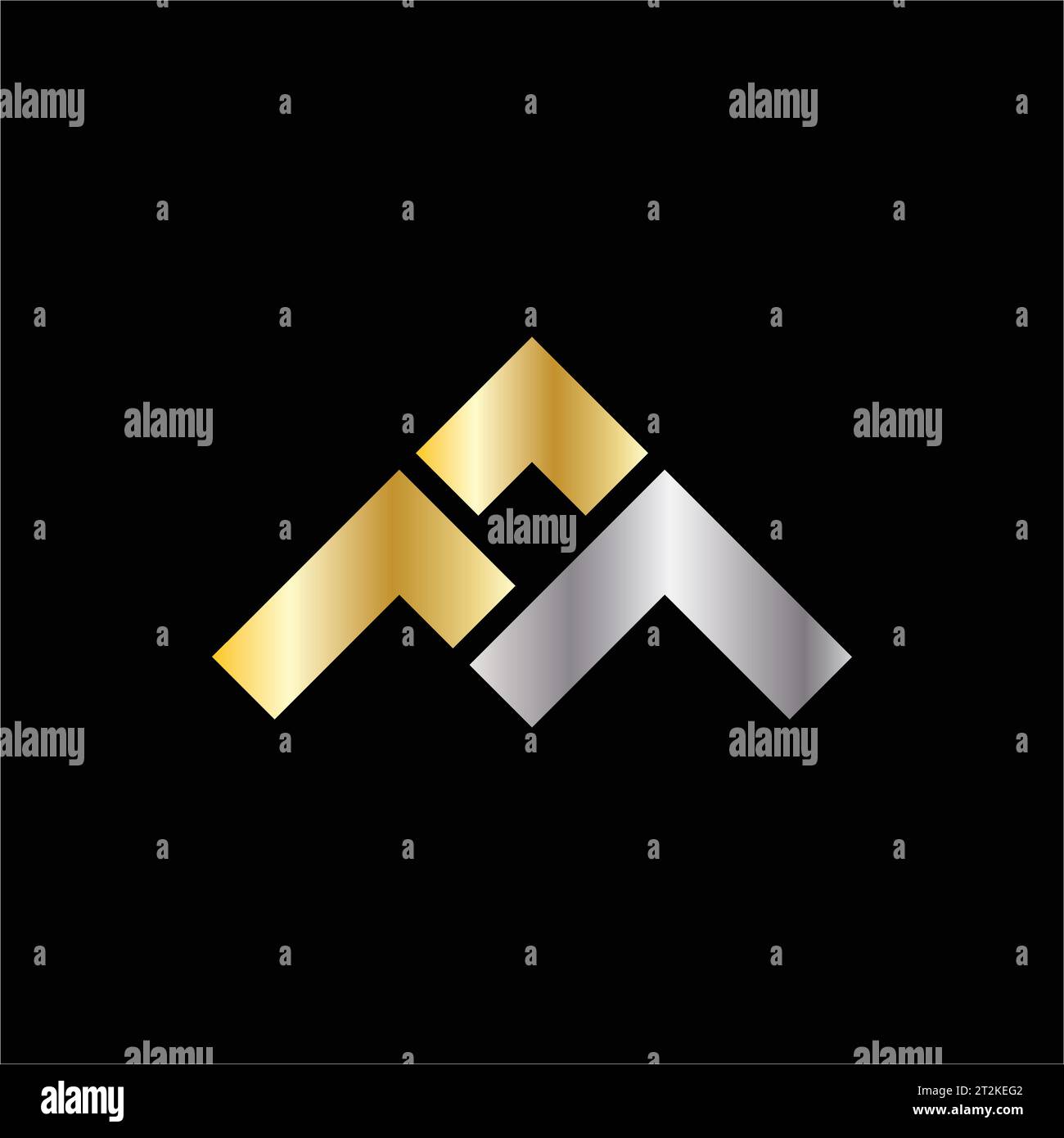 Logo FM, monogramma FM, logo FM iniziale, logo FM lettera, icona, vettore Illustrazione Vettoriale