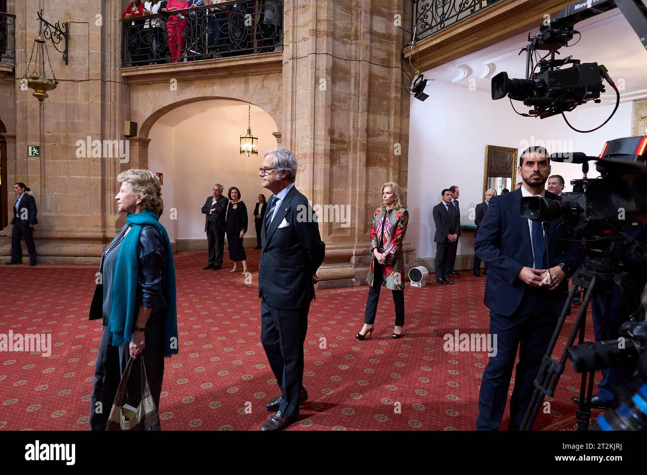 Oviedo. Spagna. 20 ottobre 2023. Esther Koplowitz, Esther Alcocer Koplowitz partecipa al pubblico con i vincitori dei premi Princess of Asturias durante il Princess of Asturias Awards 2023 presso il Reconquista Hotel il 20 ottobre 2023 a Oviedo, Spagna. Credito: MPG/Alamy Live News Foto Stock