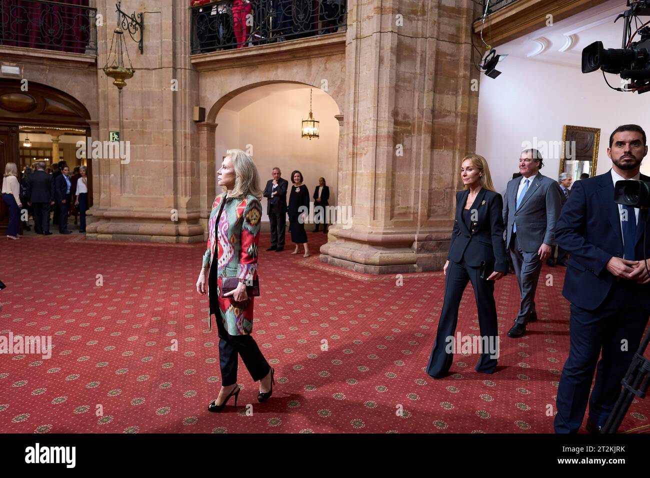 Oviedo. Spagna. 20 ottobre 2023. Esther Koplowitz, Esther Alcocer Koplowitz partecipa al pubblico con i vincitori dei premi Princess of Asturias durante il Princess of Asturias Awards 2023 presso il Reconquista Hotel il 20 ottobre 2023 a Oviedo, Spagna. Credito: MPG/Alamy Live News Foto Stock