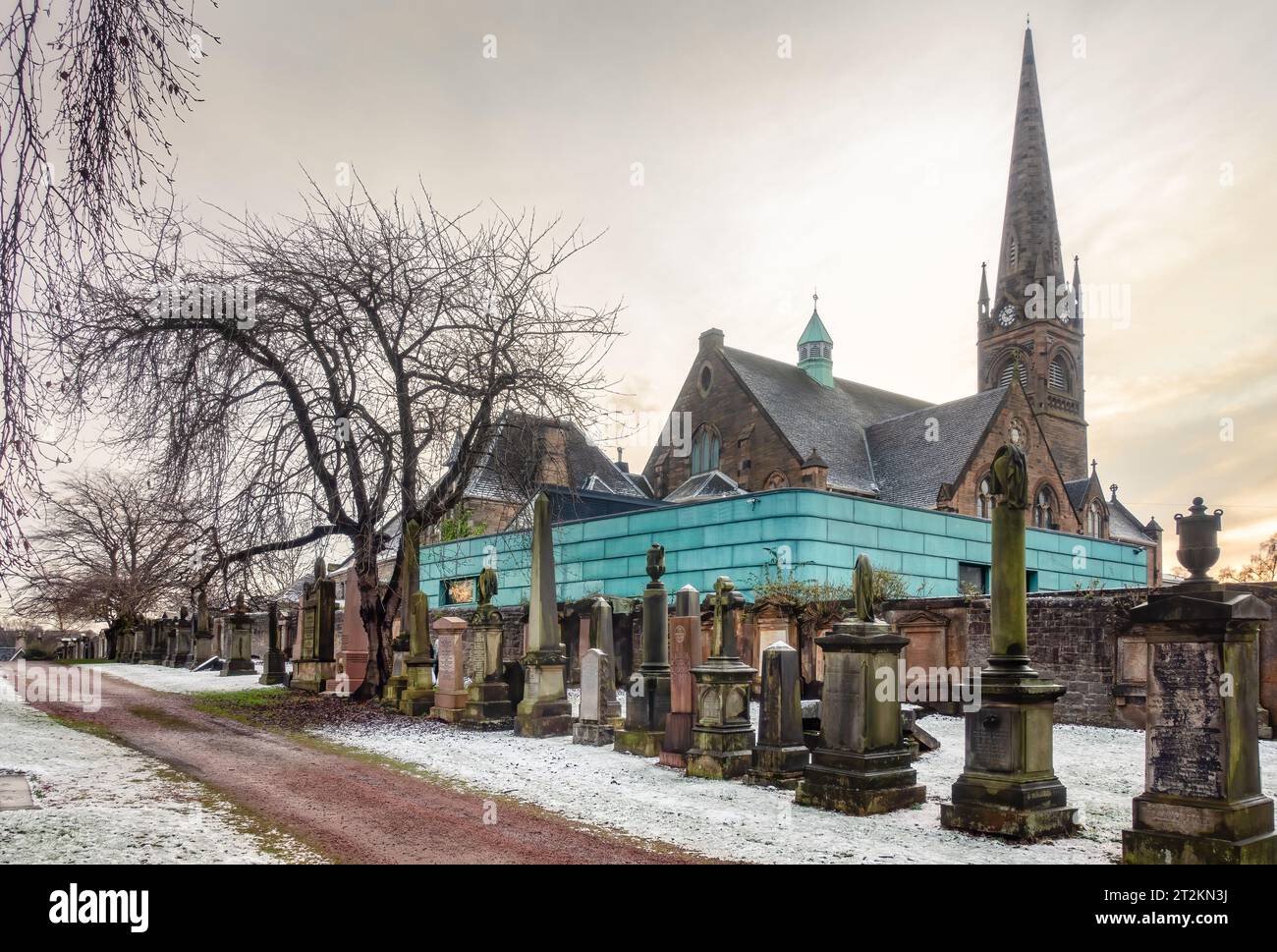 Edimburgo, Scozia, Regno Unito - Marchmont St Giles Church Hall by LDN Architects, in inverno Foto Stock