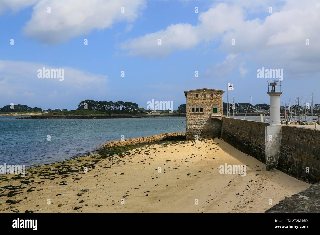 Port de l'Aber Wrach, Landeda, Pays des Abers, Departement Finistere Penn-ar-Bed, Region Bretagne Breizh, Francia Foto Stock