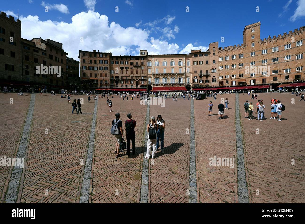 Piazza del campo, Siena, Toskana, Italia Foto Stock