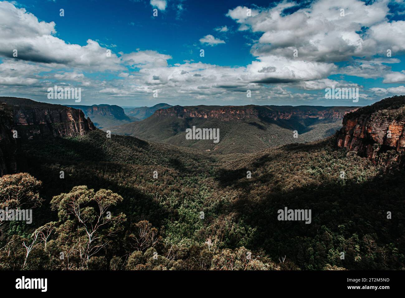 Splendida vista sulle Blue Mountains del nuovo Galles del Sud, Australia Foto Stock