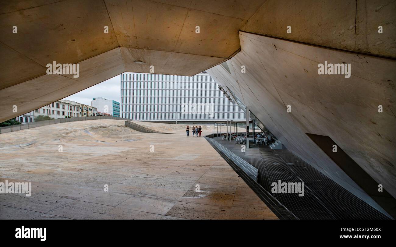 REM Koolhaas Casa da musica, sala concerti, Porto, Portogallo Foto Stock