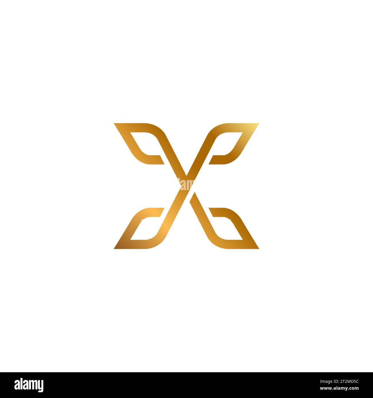 Design semplice del logo Letter X. Logo iniziale X. Illustrazione Vettoriale