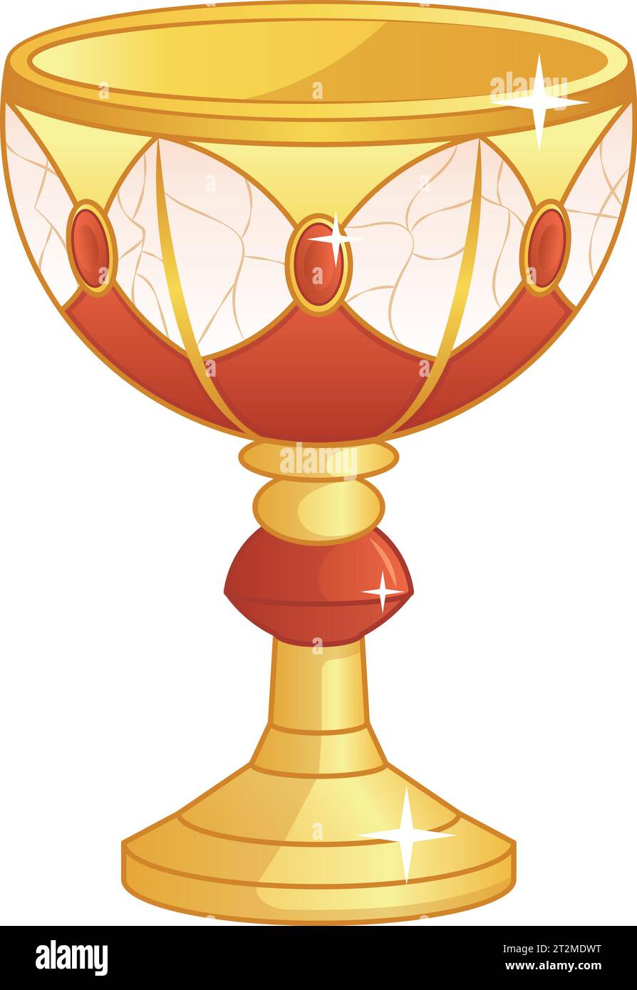 Vector Gold e Red Chalice Illustrazione Vettoriale