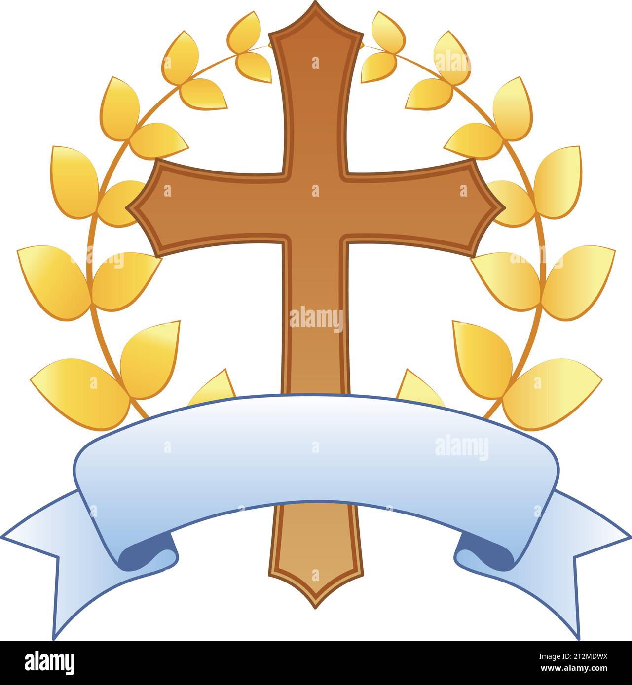 Croce vettoriale con barra multifunzione e lamelle Illustrazione Vettoriale