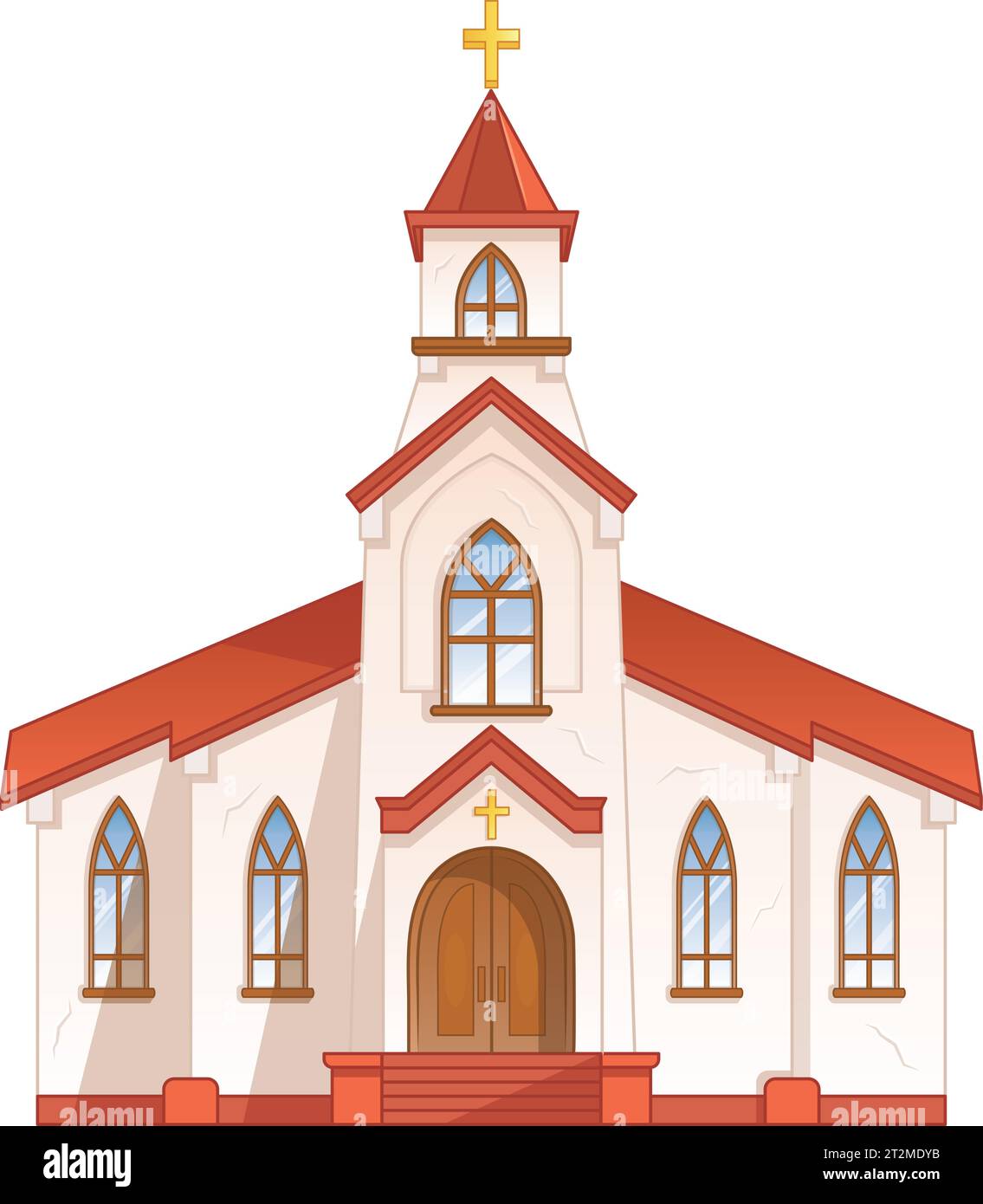 Vector Cartoon Church Illustrazione Vettoriale