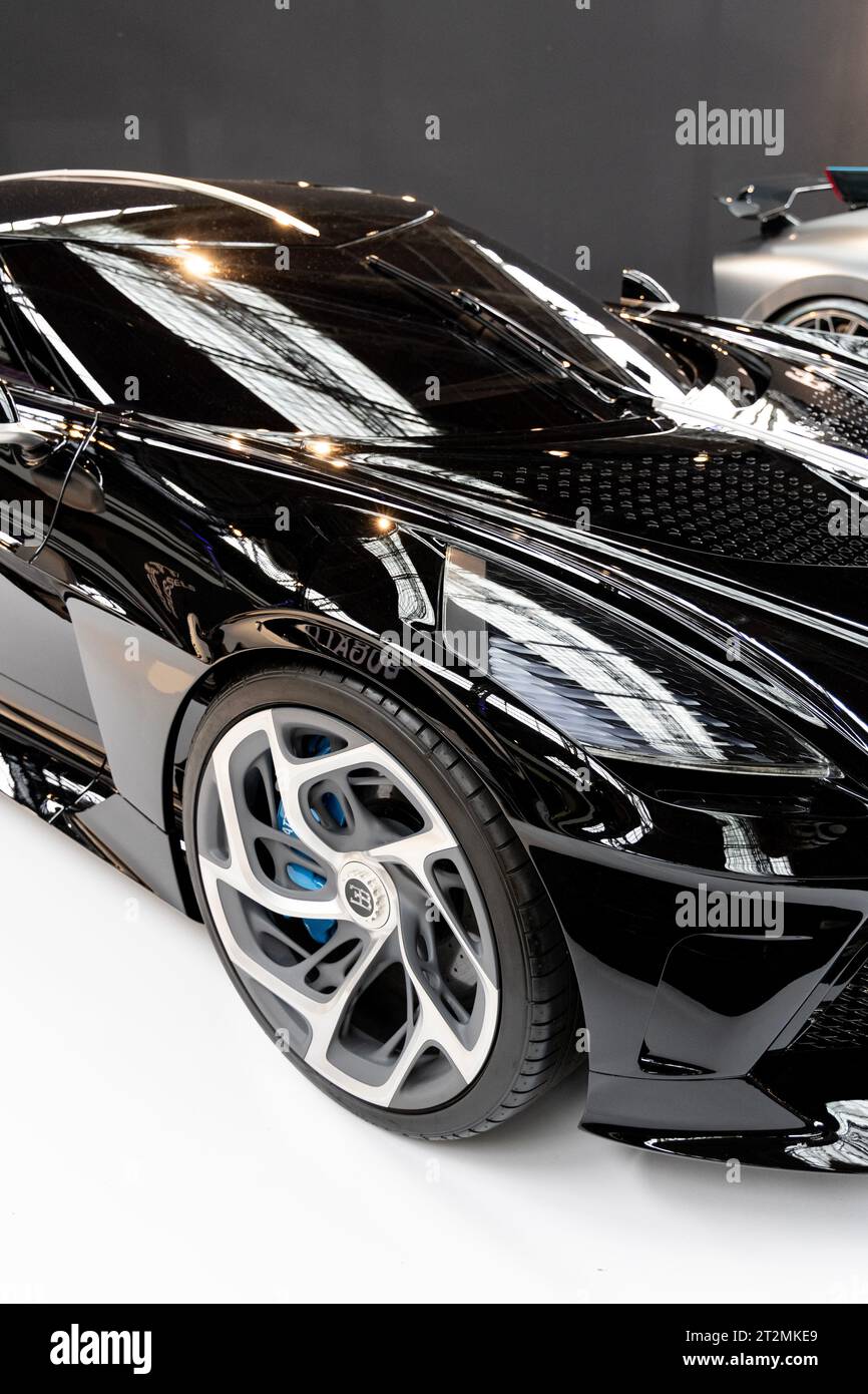 Bugatti 2021 la voiture Noire, Autoworld Museum, Bruxelles, Belgio Foto Stock