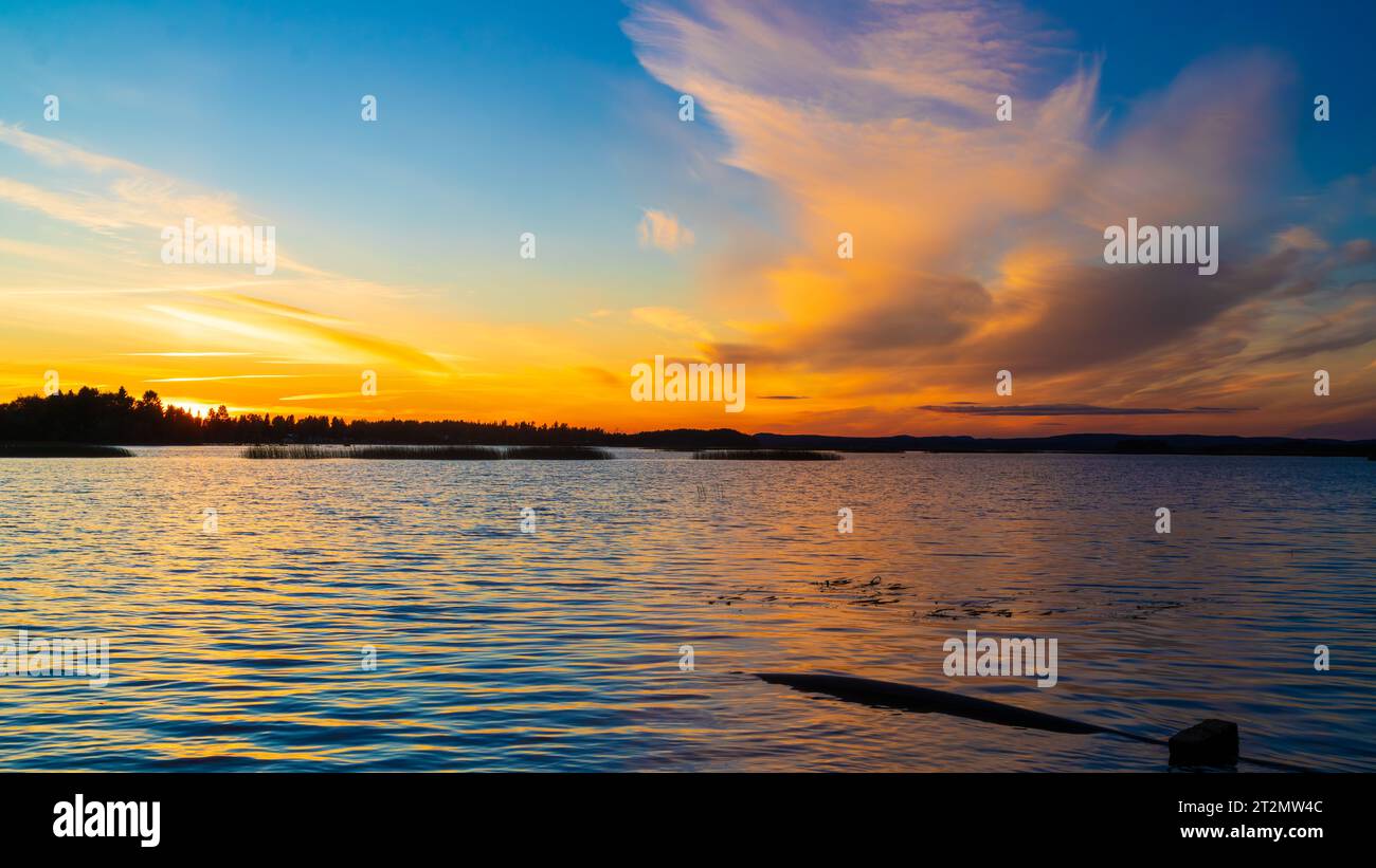 Il Sun andare giù Foto Stock