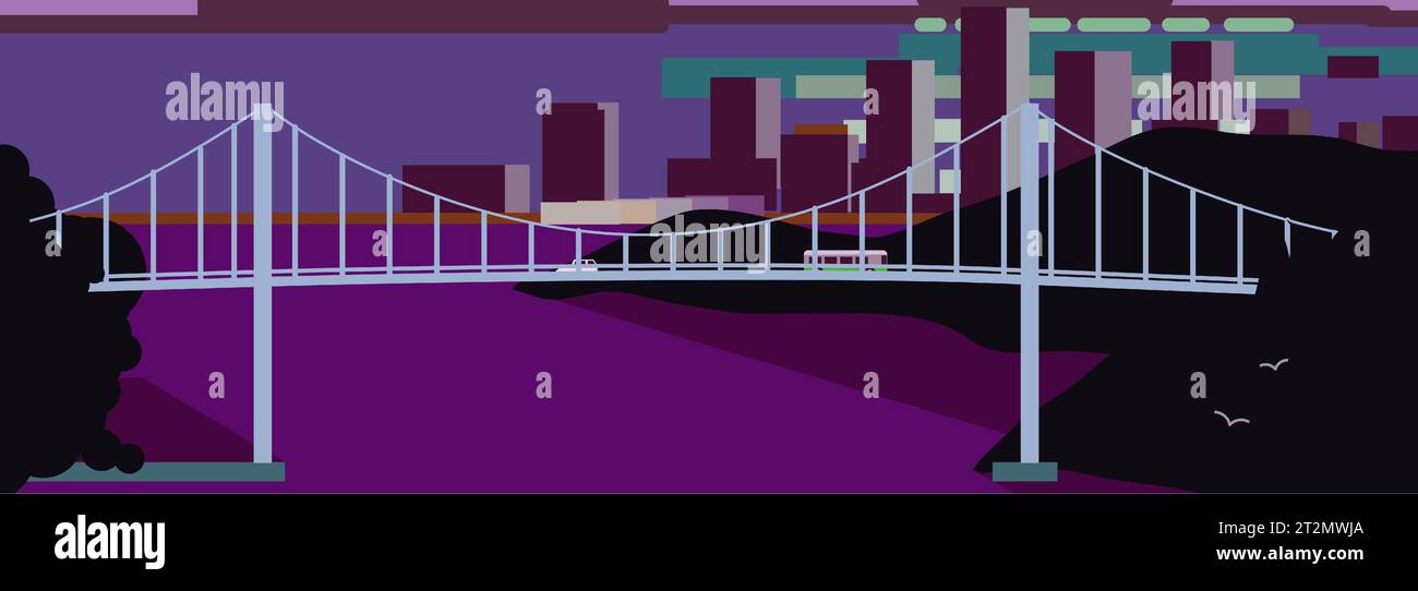ponte cittadino, vancouver Illustrazione Vettoriale