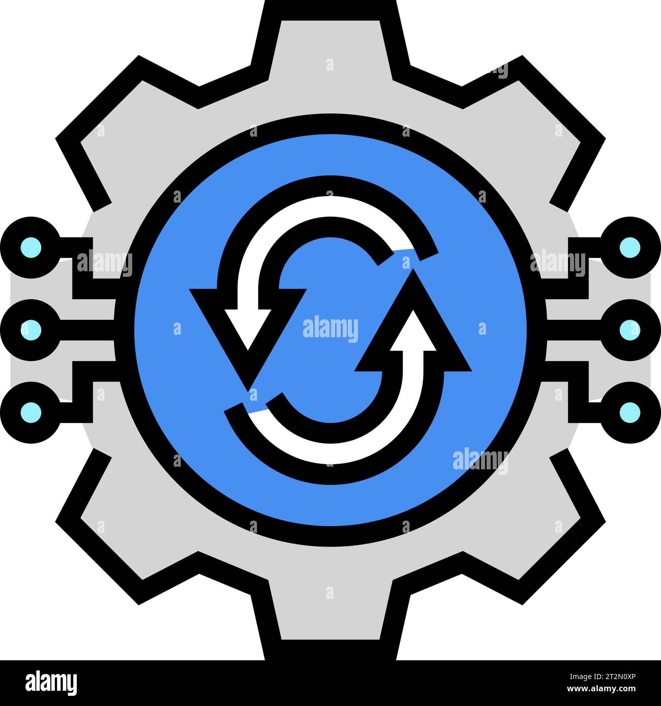 illustrazione vettoriale icona colore analista gestione modifiche Illustrazione Vettoriale