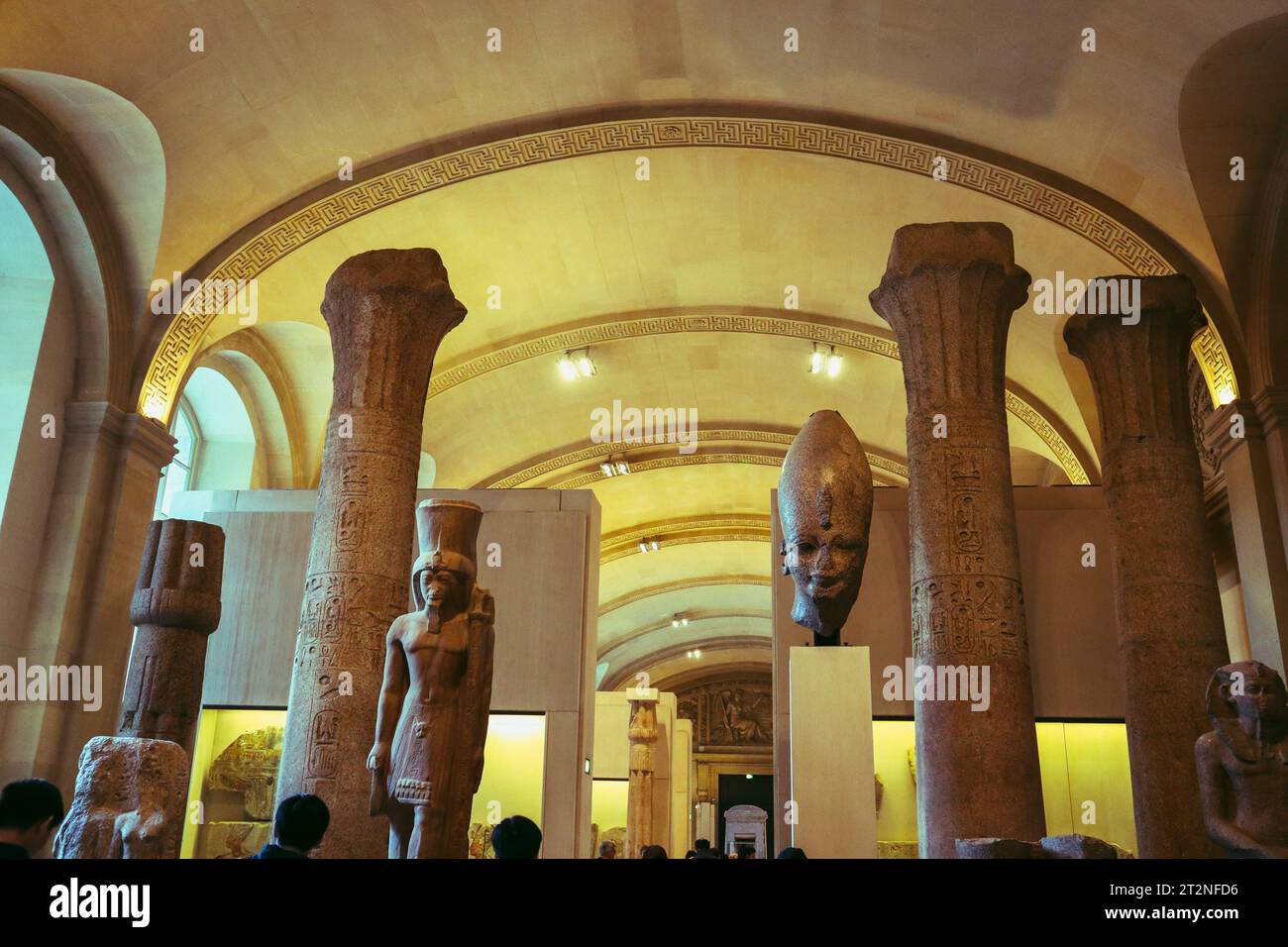 Museo del Louvre. Galleria egiziana del Louvre. Antichità egizie del Louvre, Parigi, Francia. Antiquariato egiziano del Louvre. Foto Stock