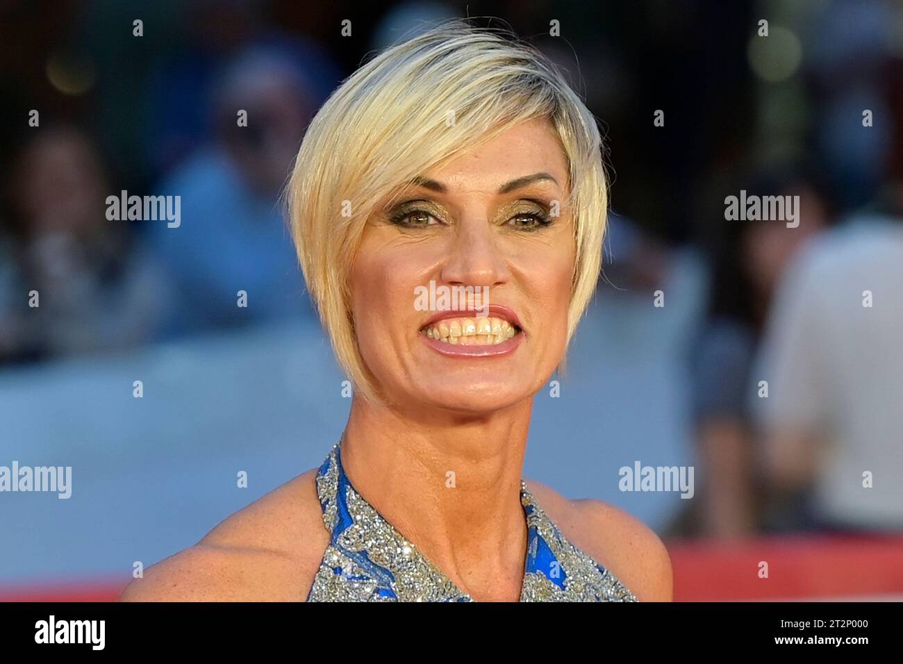 Roma, Italia. 20 ottobre 2023. Annalisa Minetti partecipa al Red carpet del film Negramaro Back Home al Rome Film Fest 2023 all'Auditorium Parco della musica. (Foto di Mario Cartelli/SOPA Images/Sipa USA) credito: SIPA US/Alamy Live News Foto Stock