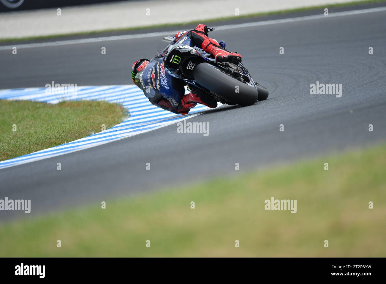 MELBOURNE, AUSTRALIA. 21 ottobre 2023. Guru di Gryfyn Gran Premio motociclistico australiano d'Australia. Il francese Fabio Quartararo del team Monster Energy Yamaha MotoGP durante le qualifiche MotoGP al MotoGP australiano. Foto: Karl Phillipson/Alamy Live News Foto Stock