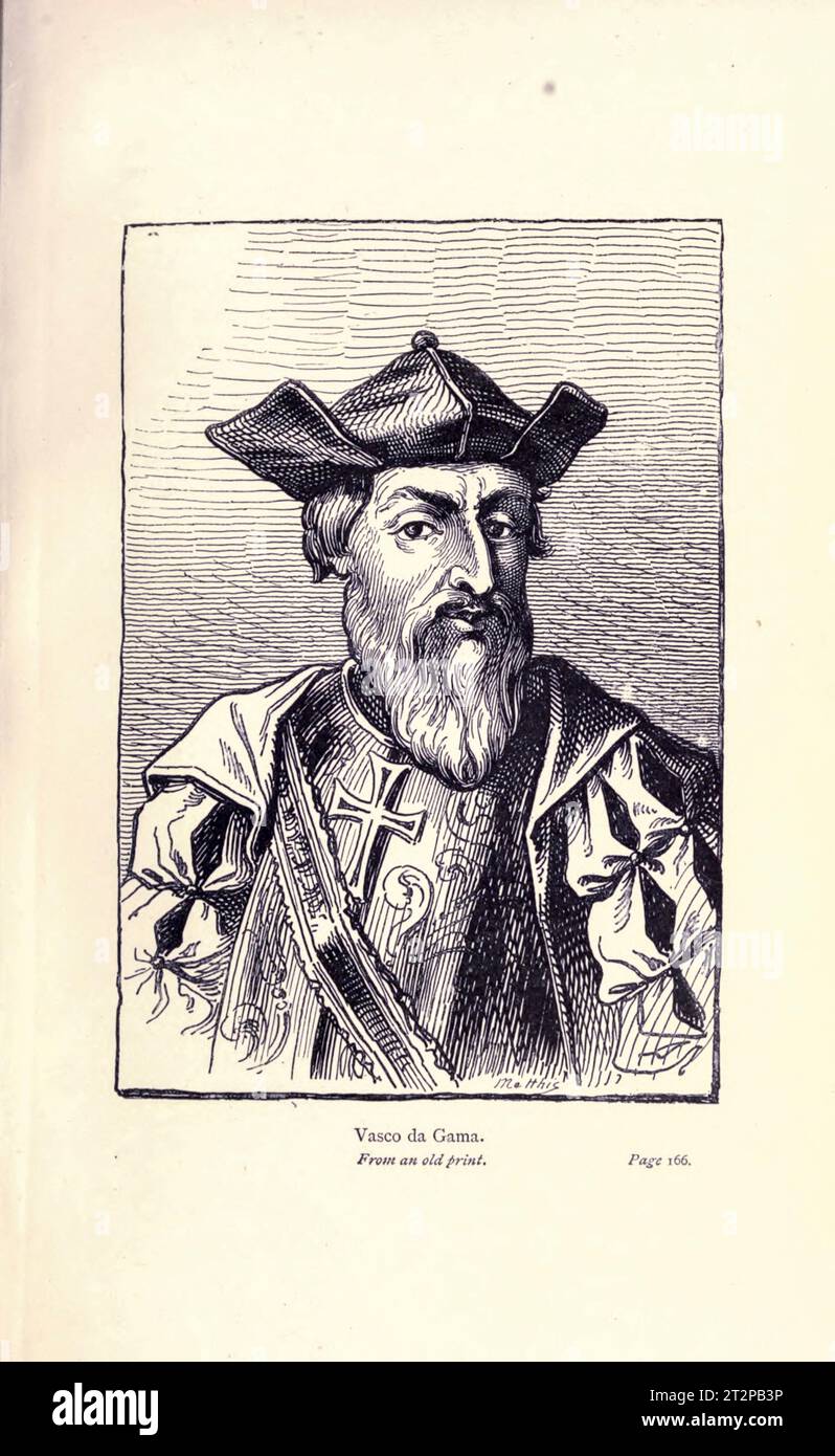 Vasco da Gama, illustrazione del XIX secolo Foto Stock