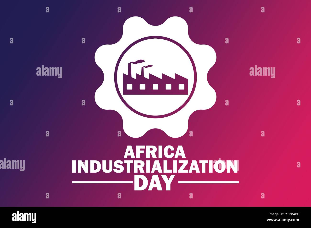 Africa industrialization Day illustrazione vettoriale. Adatto per biglietti d'auguri, poster e striscioni Illustrazione Vettoriale