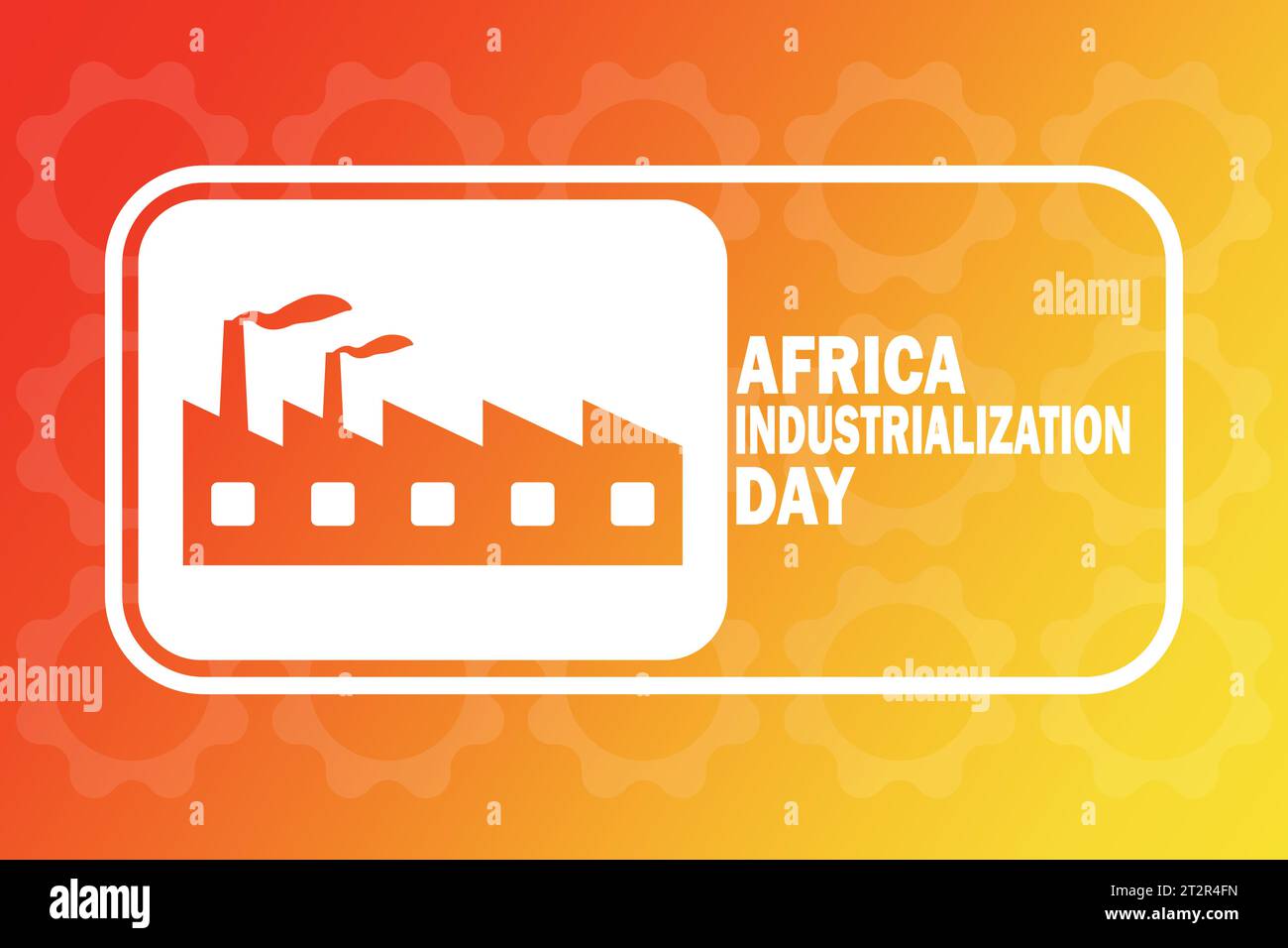 Giornata dell'industrializzazione in Africa. Concetto di vacanza. Modello per sfondo, banner, scheda, poster con iscrizione di testo. Illustrazione vettoriale Illustrazione Vettoriale