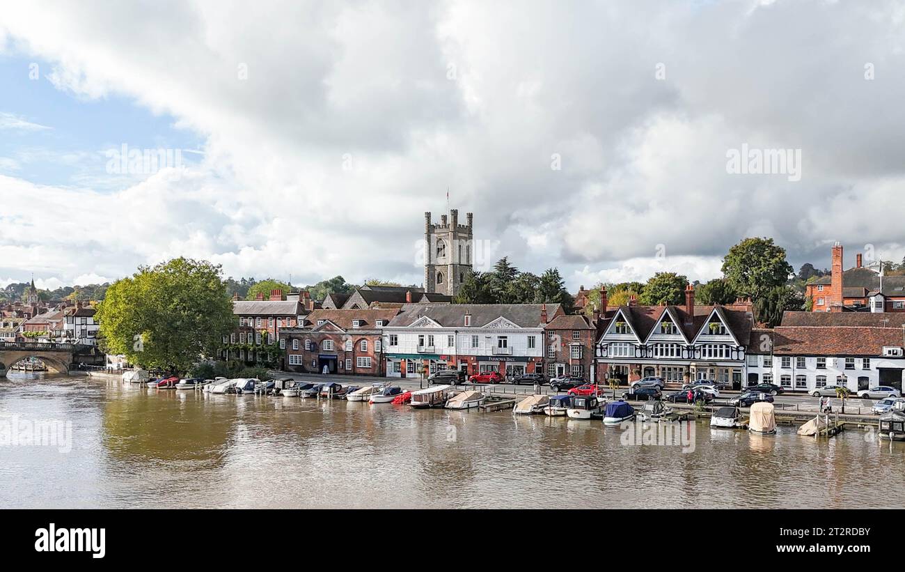 Vista aerea di Henley-on-Thames, Oxfordshire, Regno Unito Foto Stock