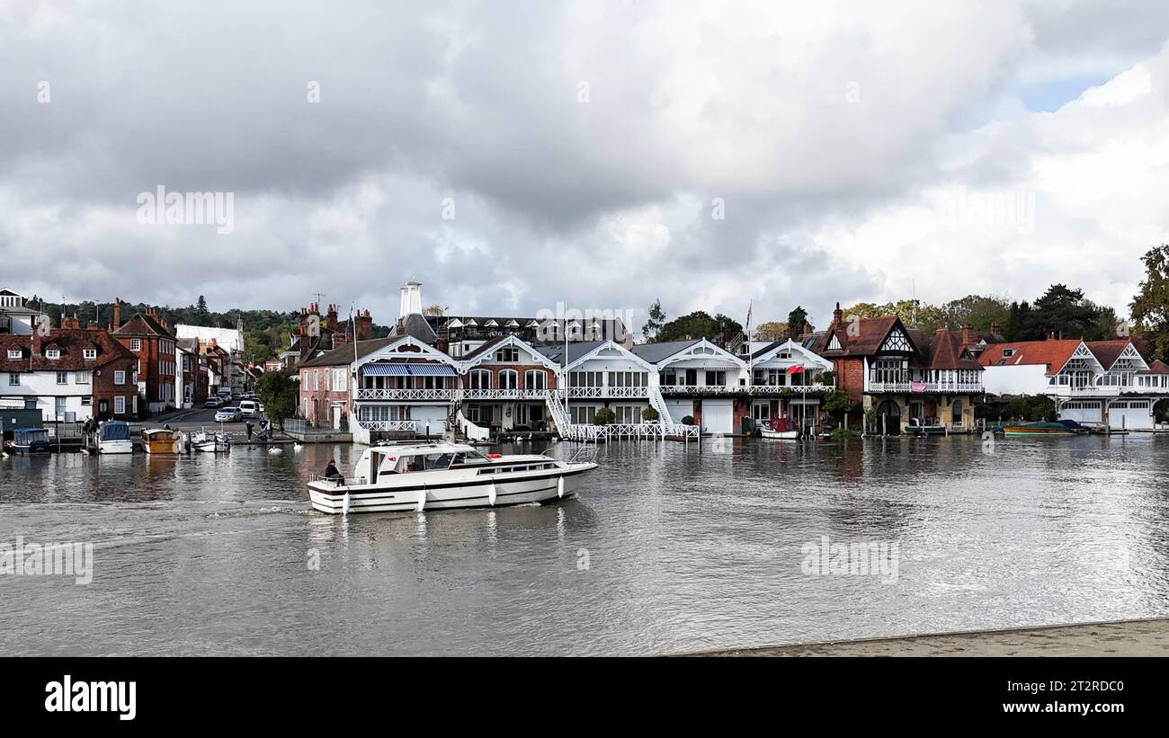 Vista aerea di Henley-on-Thames, Oxfordshire, Regno Unito Foto Stock