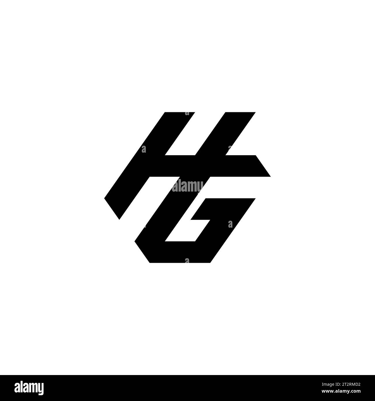 Logo HG, monogramma HG, logo HG iniziale, logo HG lettera, icona, vettore Illustrazione Vettoriale