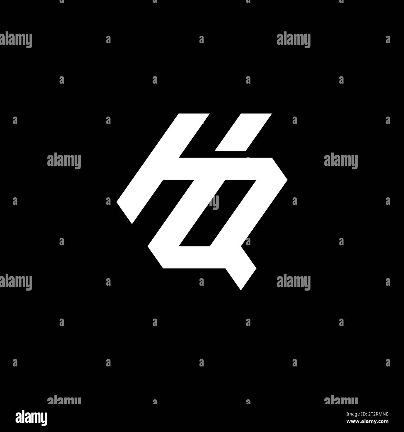 Logo HQ, monogramma HQ, logo HQ iniziale, logo HQ lettera, icona, vettore Illustrazione Vettoriale