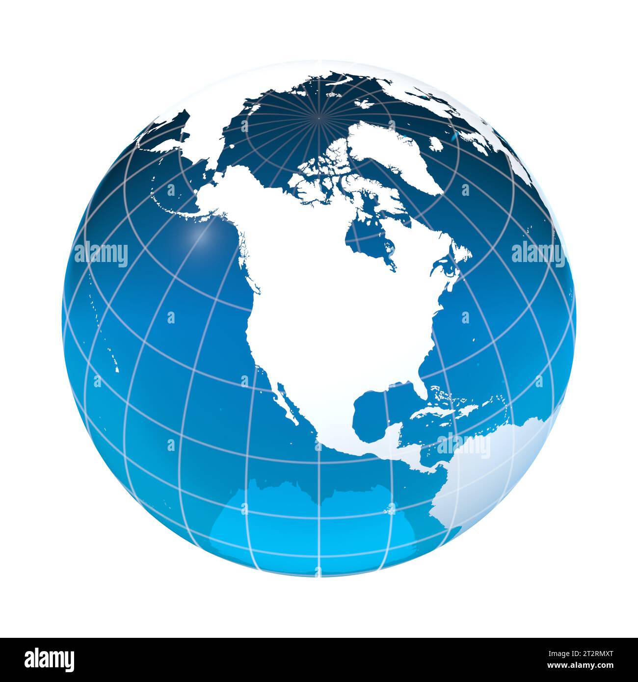 USA, Canada, Nord America, globo terrestre, mappa del mondo Foto Stock