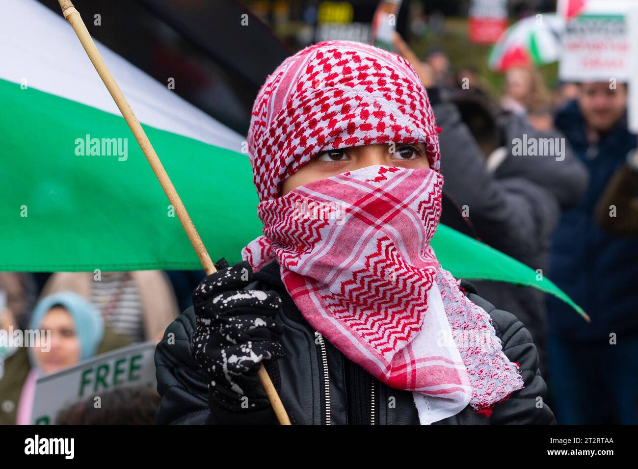Edimburgo, Scozia, Regno Unito. 21 ottobre 2023. Raduno pro-Palestina a Edimburgo e in altre città del Regno Unito per protestare contro l'attuale situazione in Israele e Gaza. Iain Masterton/Alamy Live News Foto Stock